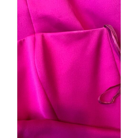 Victor Costa Hot Pink Strapless Satin Evening Gown & Matching Overcoat 12 SG - Picture 9 of 15